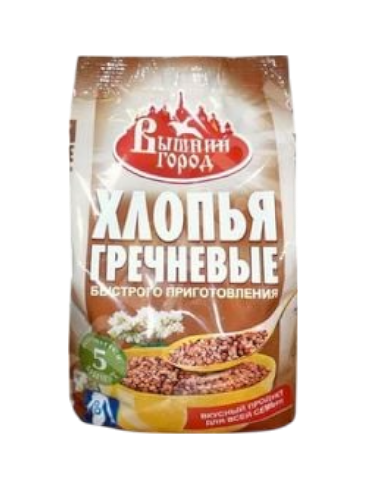 ХЛОПЬЯ ВЫШНИЙ ГОРОД  400Г ГРЕЧНЕВЫЕ
